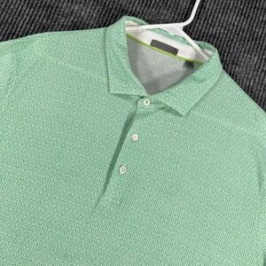 Tasc Performance Polo Shirt Mens 2XL XXL Green Geometric Short Sleeve Golf